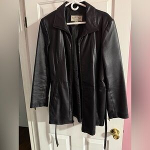 Sonoma women’s black leather jacket